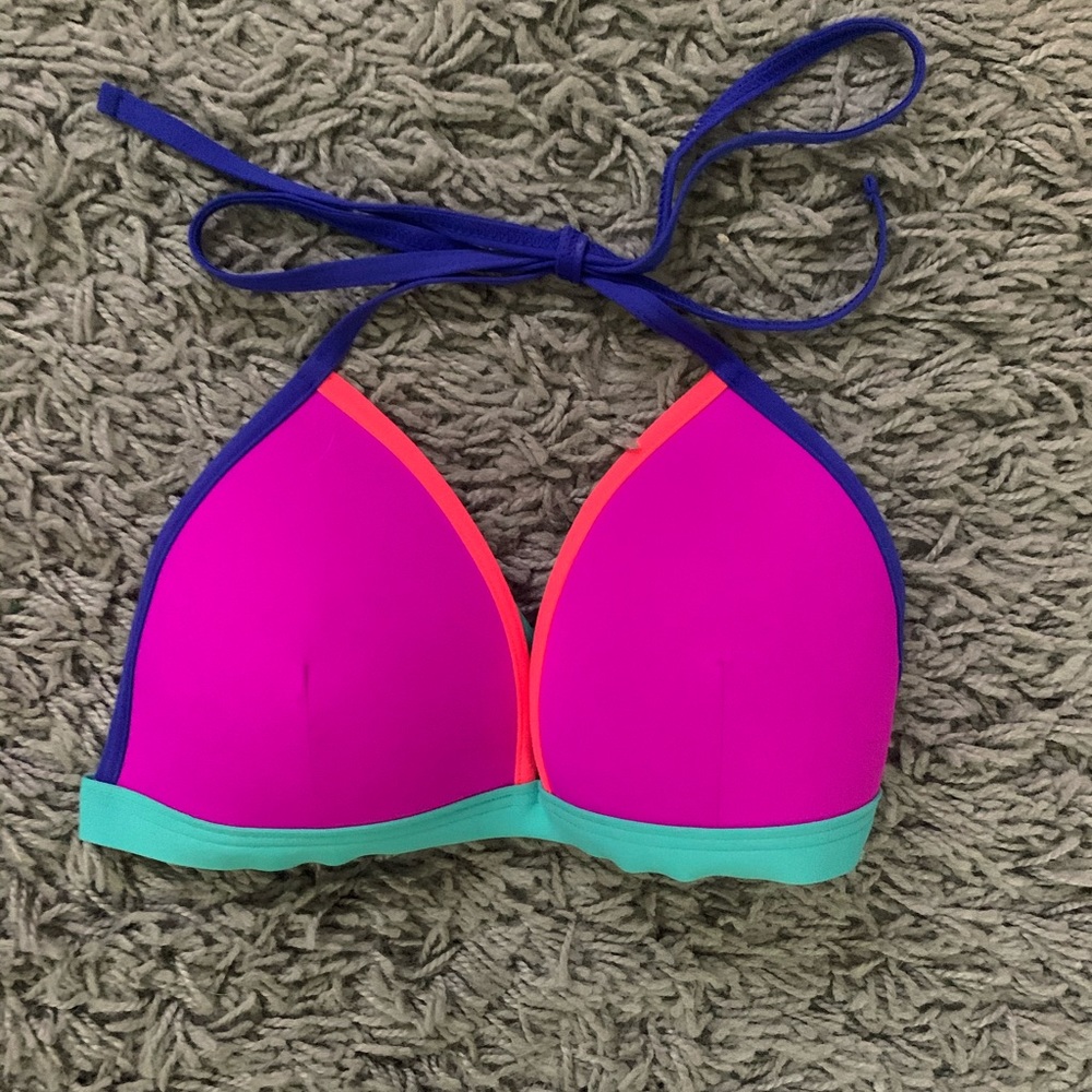 Bright colored bikini top